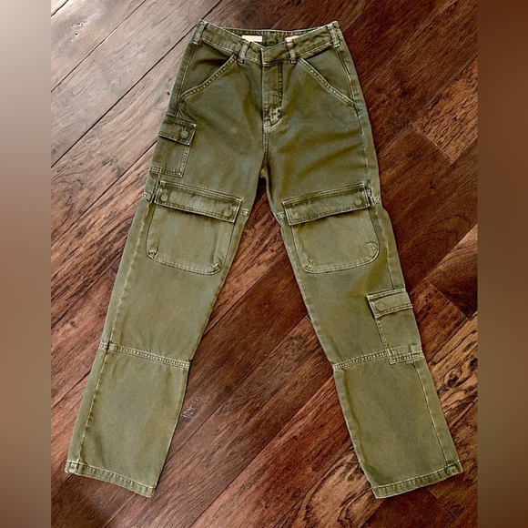 Pilcro Olive Green Cargo Utility Pants – Size 25 - Picture 7 of 7